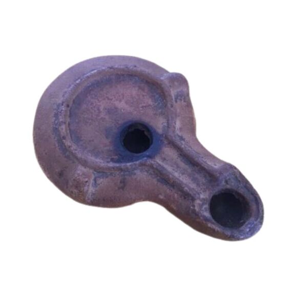 Ancient Roman Terracotta Oil Lamp 200 BC Pax Marked Original - Picture 1 of 4